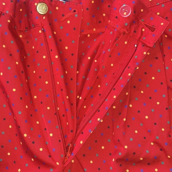 VINTAGE LIZ CLAIBORNE LIZSPORT HIGH WAIST POLKA DOT SHORTS - Picture 10 of 15